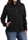 Cinch Women's Bonded Fleece Western Jacket In Black
