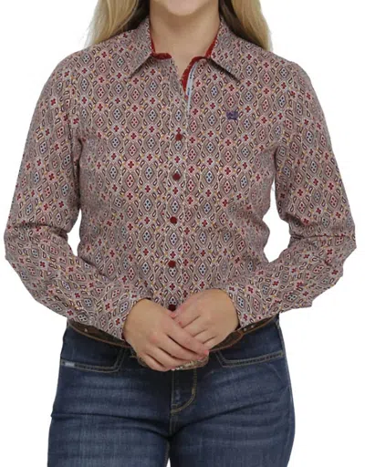 Cinch Women's Button Print Shirt In Multi