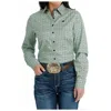 Cinch Grayed Jade Long Sleeve Shirt In Green In Multi