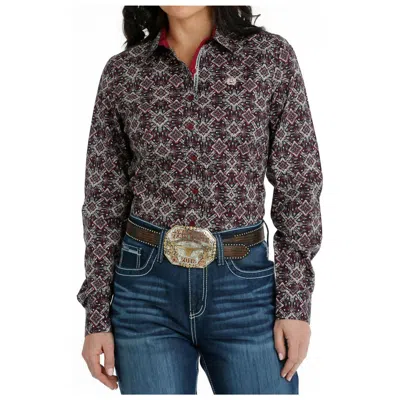 Cinch Women's Long Sleeve Western Button Shirt In Multicolor Print