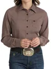 Cinch Women's Woven Print Button Down Long Sleeve Shirt In Multi