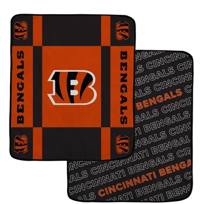 Cincinnati Bengals Nfl Team Reversible Soft Throw 50x60 In Orange