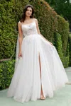 Cinderella Couture 4217 Long Bridal A Line Corset Wedding Dress In White