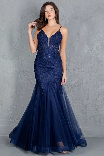 Cinderella Couture 8178j Navy 2xl Sale In Blue