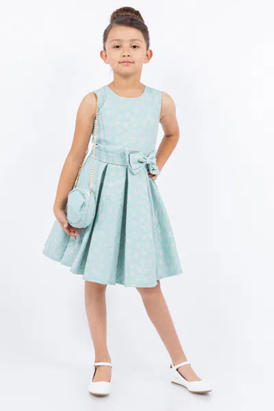 Cinderella Couture 9165 Short Pleated Flower Girl Dress In Blue