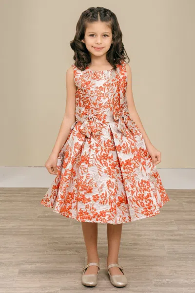 Cinderella Couture 9168 Floral Print Short A Line Flower Girl Dress In Multi