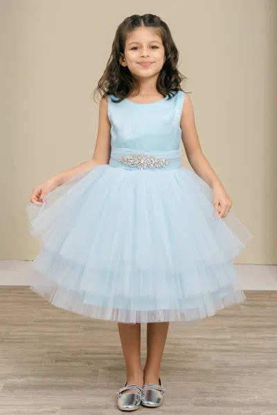 Cinderella Couture 9180 Beaded Midi A Line Flower Girl Dress In Purple
