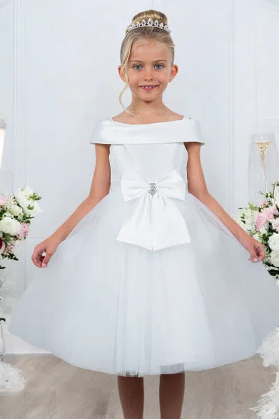 Cinderella Couture 9200 Flower Girl A Line Short Dress In White