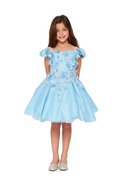 Cinderella Couture Cc5120 Off Shoulder Flower Girls Dress Sale In Blue