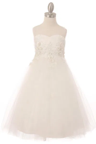 Cinderella Couture Short Floral Embellished Gown Flower Girls Dress In Multi