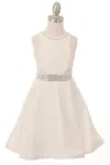 Cinderella Couture Short Sparkle Flower Girl Dress In White