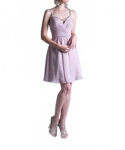 Cinderella Divine Beaded Strap Cocktail Dress In Pink