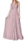 Cinderella Divine Iris Pleated A-line Dress In Mauve