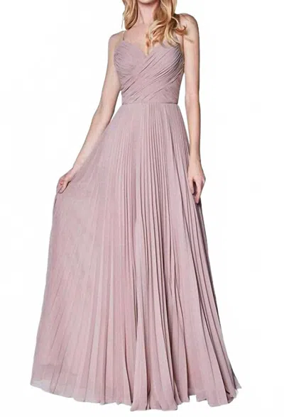 Cinderella Divine Iris Pleated A-line Dress In Mauve In Multi