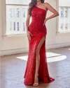 Cinderella Divine The Nancy Gown: Long Formal Prom Dress In Red