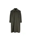 Cini Single-breasted Wool Coat In Green