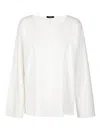 Cini Long-sleeved Crewneck Sweatshirt In White