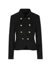 Cini Double-breasted High-neck Jacket In Black