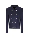 Cini Double-breasted Jacket In Blue