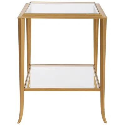 Cinnabar Road 18" Wide X 24" High Gold Metal End Table