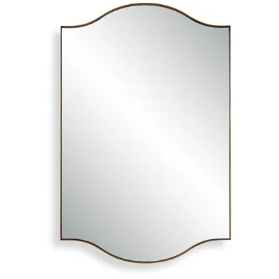 Cinnabar Road 22" X 34" Brushed Gold Wall Mirror