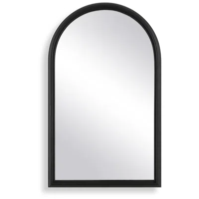 Cinnabar Road 22" X 36" Black Arch Wall Mirror