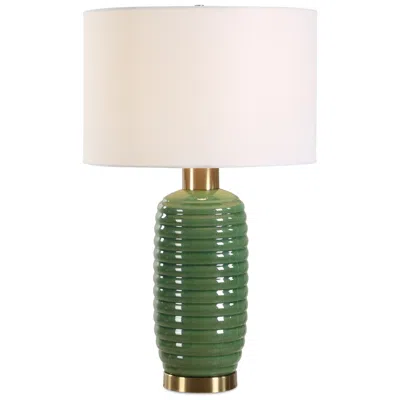 Cinnabar Road 26 1/2" High Olive Green Ceramic Table Lamp