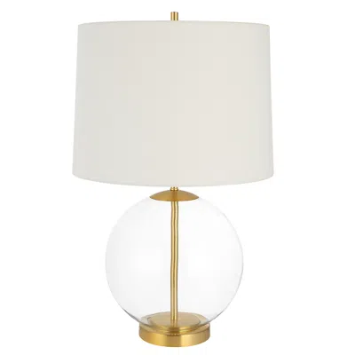 Cinnabar Road Aransas Clear Glass And Gold Accent Table Lamp