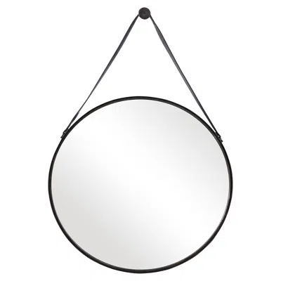 Cinnabar Road Arbor Bronze 30" Round Wall Mirror W/ Strap