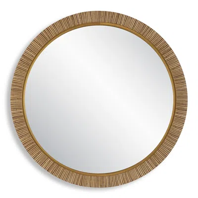 Cinnabar Road Arden Natural Wrapped 30" Round Wall Mirror