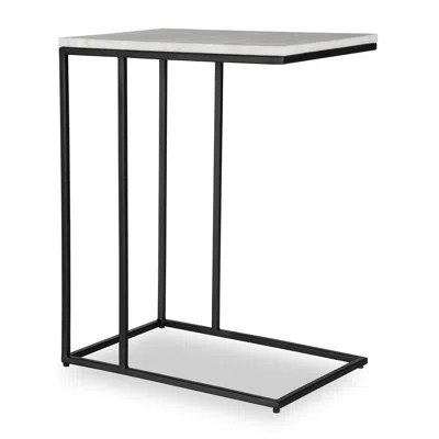 Cinnabar Road Calhoun 23"w Black And White Marble Accent Table