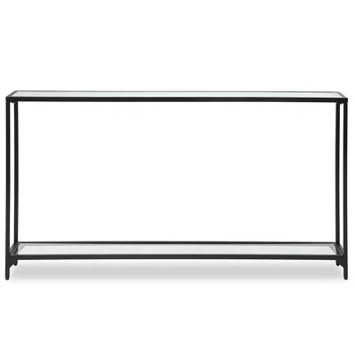 Cinnabar Road Dakota 56" Wide Satin Black Console Table