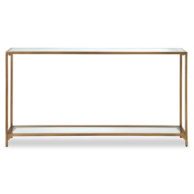 Cinnabar Road Dakota 56" Wide Warm Gold Console Table
