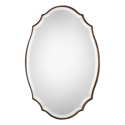 Cinnabar Road Davis Antiqued Bronze 20" X 30" Oval Wall Mirror