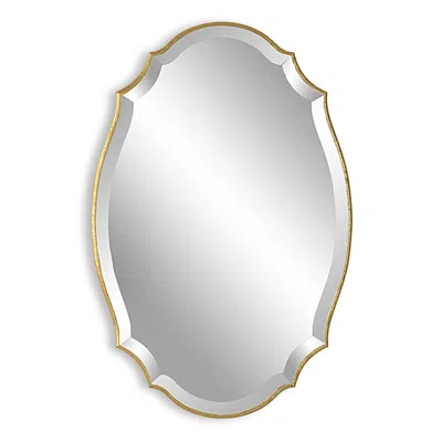 Cinnabar Road Davis Metallic Gold Leaf 20" X 30" Wall Mirror