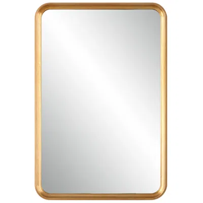Cinnabar Road Gold 20" X 30" Concaved Slope Wall Mirror