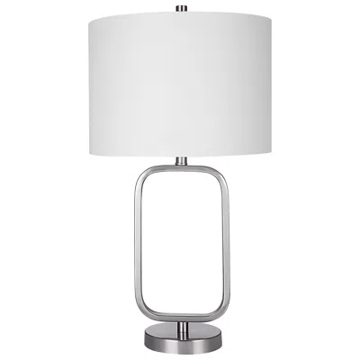 Cinnabar Road Groves Brushed Nickel Rectangular Table Lamp