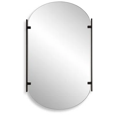 Cinnabar Road Kellan Satin Black 23 1/4" X 38" Wall Mirror