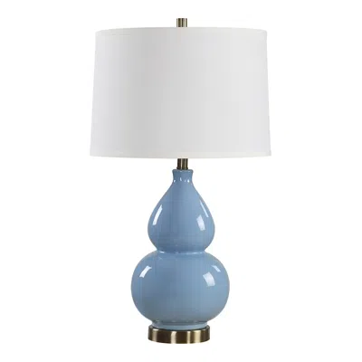 Cinnabar Road Maren 26" High Powder Blue Gourd Ceramic Table Lamp
