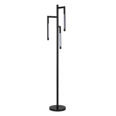 Cinnabar Road Maricopa 71 1/2"h Black 3-light Modern Led Floor Lamp