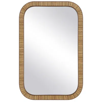 Cinnabar Road Natural Wrapped 22" X 34" Rectangular Wall Mirror