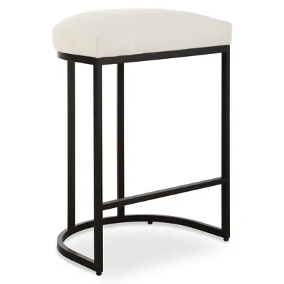 Cinnabar Road Nova 26 1/4" Cream And Black Counter Stool