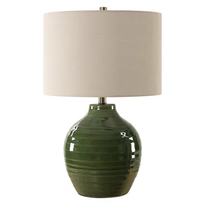 Cinnabar Road Odem 23" High Moss Green Ceramic Accent Table Lamp