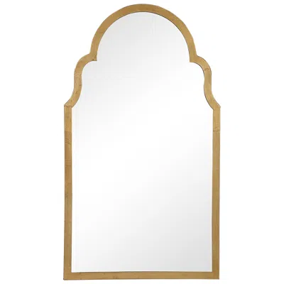 Cinnabar Road Quinn Gold 21" X 37" Arch Top Wall Mirror