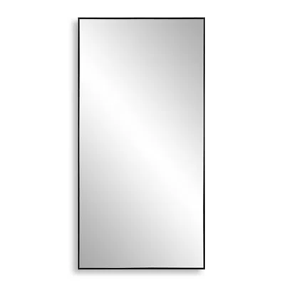 Cinnabar Road Reid Black 20" X 40" Rectangular Wall Mirror