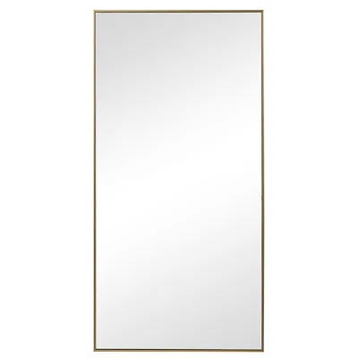 Cinnabar Road Reid Gold 20" X 40" Rectangular Wall Mirror