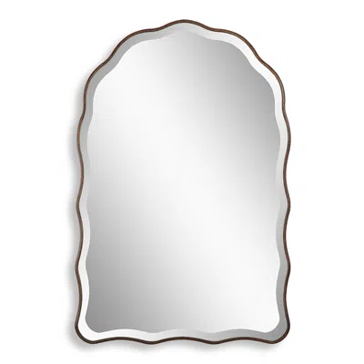 Cinnabar Road Seren Antique Bronze 24" X 36" Arch Wall Mirror