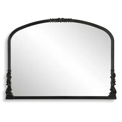 Cinnabar Road Vespera Satin Black 38" X 28" Decorative Mirror