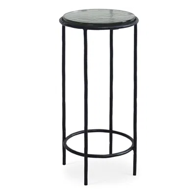 Cinnabar Road Victoria 12" Wide Black Round Accent Table