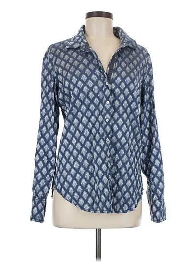 Pre-owned Cino Long Sleeve Blouse In Blue